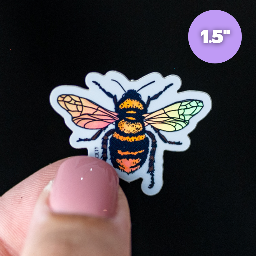 Abeja (Bee) - Holographic Mini Sticker