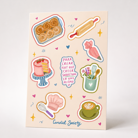 Para Crear hay que Creer - Hoja de Stickers  | Pastry Edition